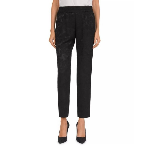 The Kooples silk paisley black drawstring ankle cropped pull-on pants $288 - Picture 3 of 3